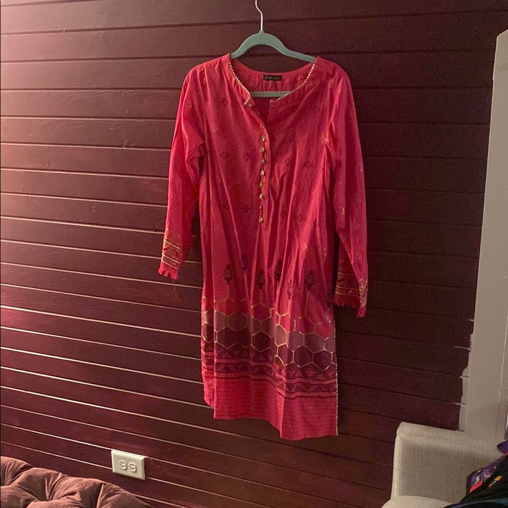Vibrant Pink Kurti / Pakistani Tunic Dress